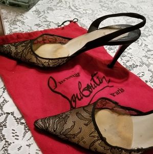 A  pair of Christian Louboutin shoes